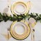 8 Ct. White with Gold Foil Dots Paper Dessert Plates Elegant Wedding Party Tableware 7"